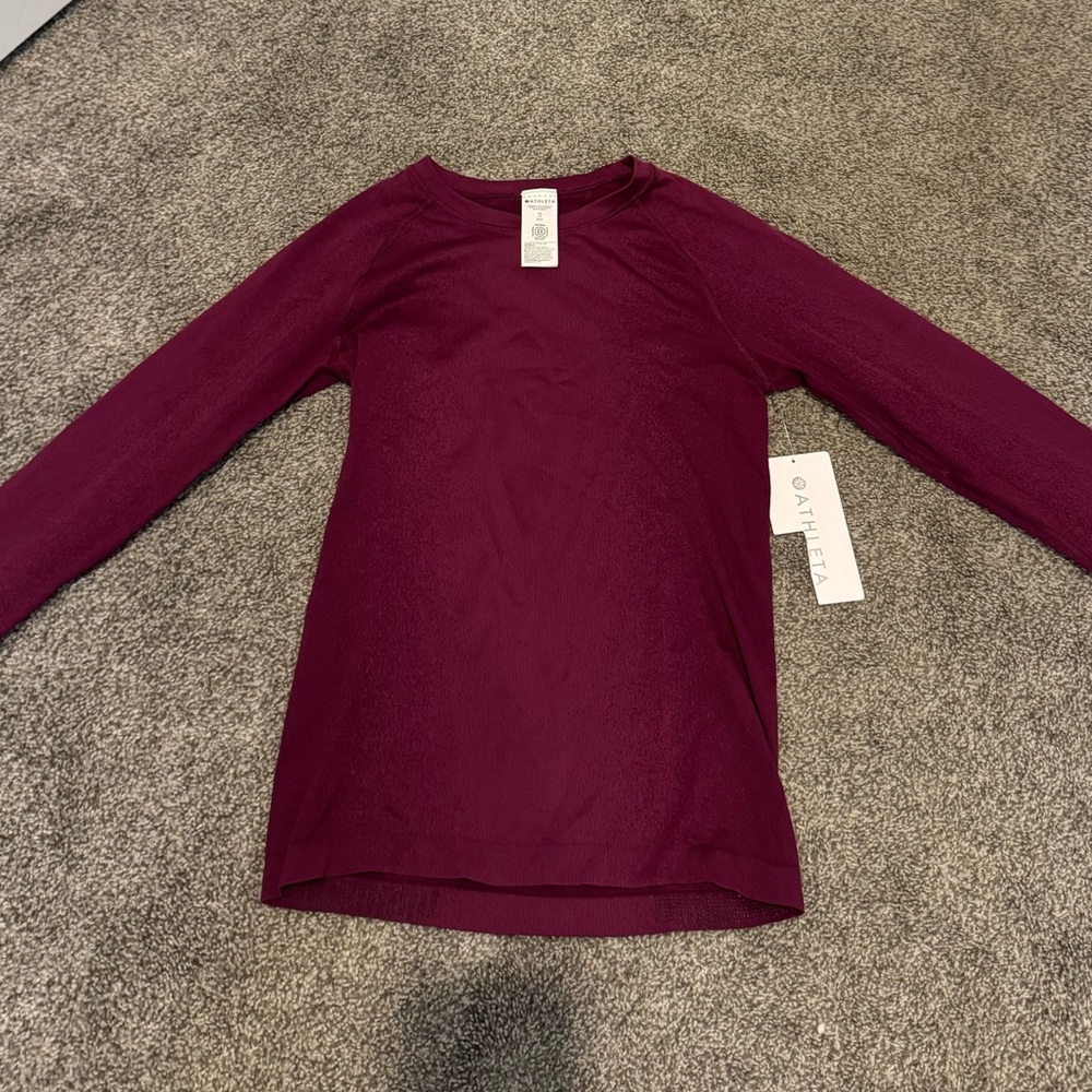 Athleta Momentum Seamless Top Burgundy